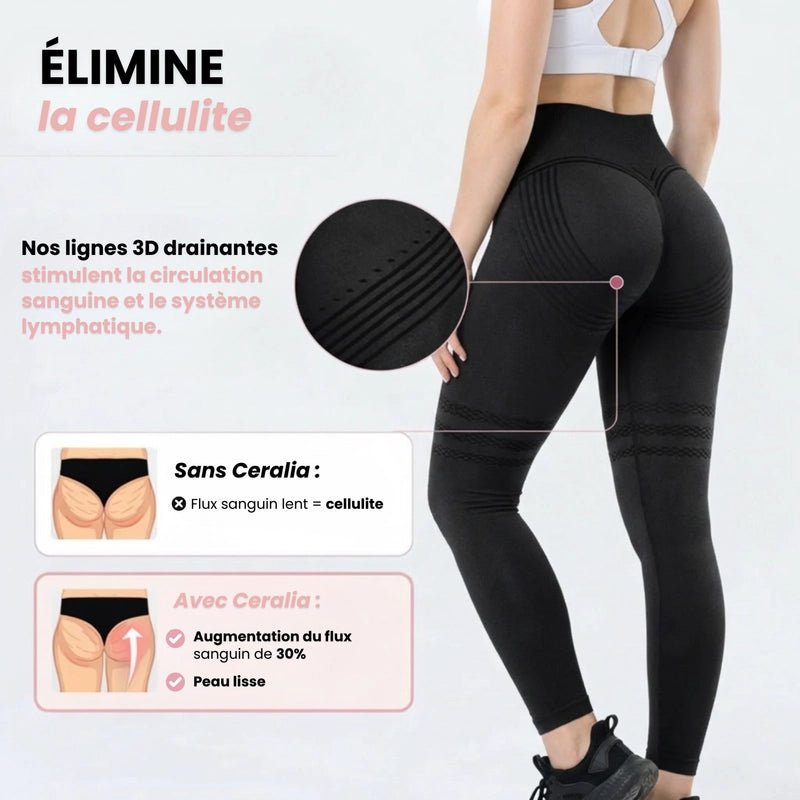 Leggings 3D Ceralia® — Lisse et Sculpte compression 3D sculptant femme - Ceralia