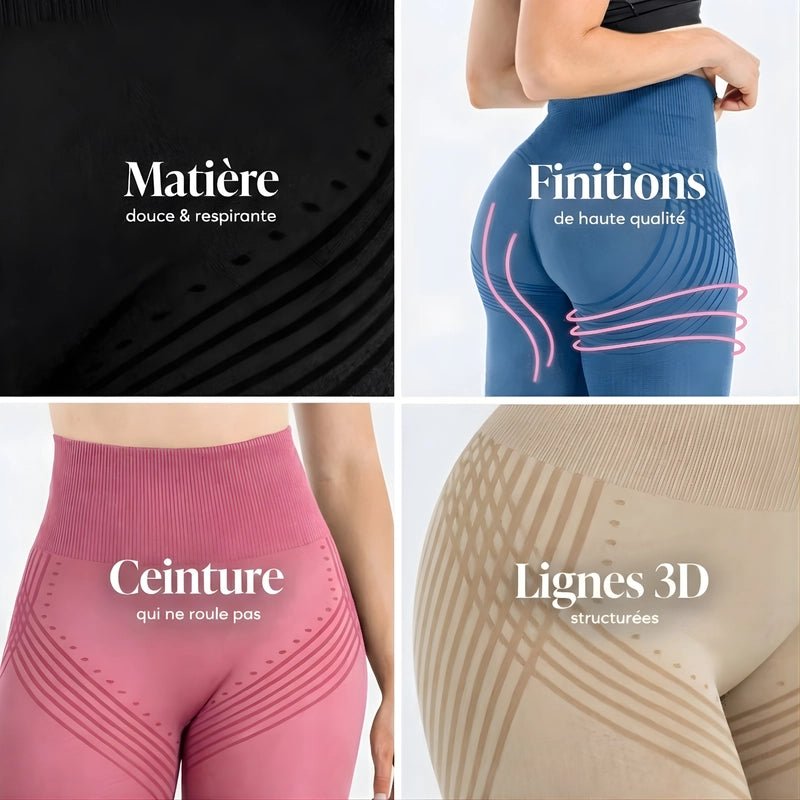 Leggings 3D Ceralia® — Lisse et Sculpte compression 3D sculptant femme - Ceralia